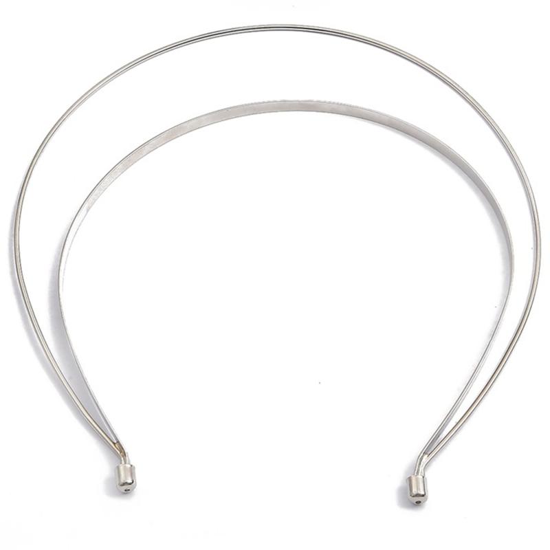 Smooth Metal Headbands Women Hair DIY Craft Blank Thin Steel Wire Frame Hairband