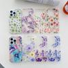 Hot Clear Luxury Design Electroplate Laser Flower Shockproof Mobile Cell Phone Case for iPhone 17 16 15 14 Plus 13 12 11 Pro Max