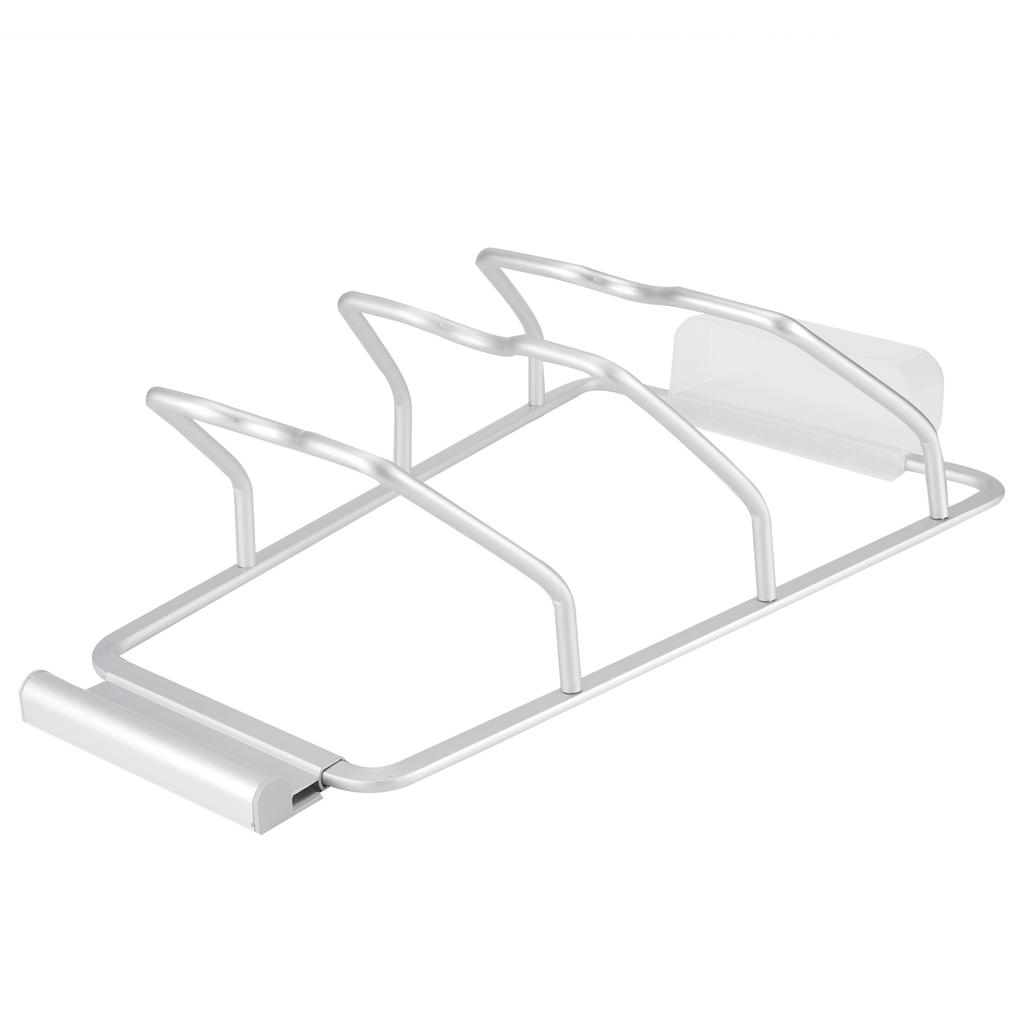 3 Tier Wall Mounted Pan Lid Storage Rack Pot Cover Organizer Holder Kitchen Accessories(Avec