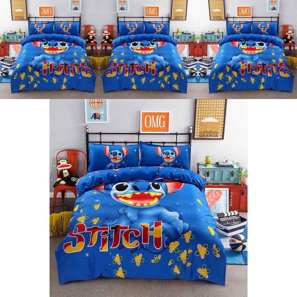 Luxurious Lilo Stitch Double King Duvet Cover Set With Soft Pillowcases Included