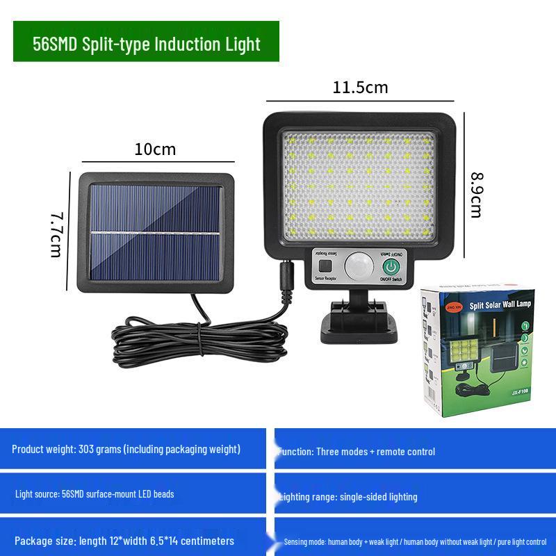 

Solar Motion Sensor Waterproof Outdoor Light with Remote Control for Yard and Garage