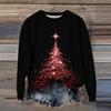 Women's Fashion Printed Long Sleeve Loose Round Neck Sweatshirt Top Fall