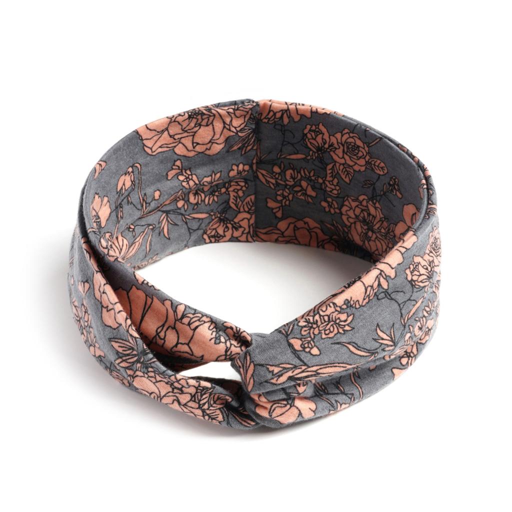 Bohemian Cross Knotted Headband Gypsy Yoga Sports Headband Wide Female Stretch Headband