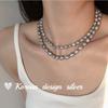 New Niche Design Simple Style Gray Irregular Baroque Pearl Necklace