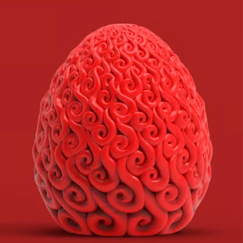 

3D-печатное яйцо дракона, пасхальное яйцо, 3D-печатное шарнирное яйцо дракона с драконом внутри, кристальная игрушка дракона, таинственное яйцо дракона красный