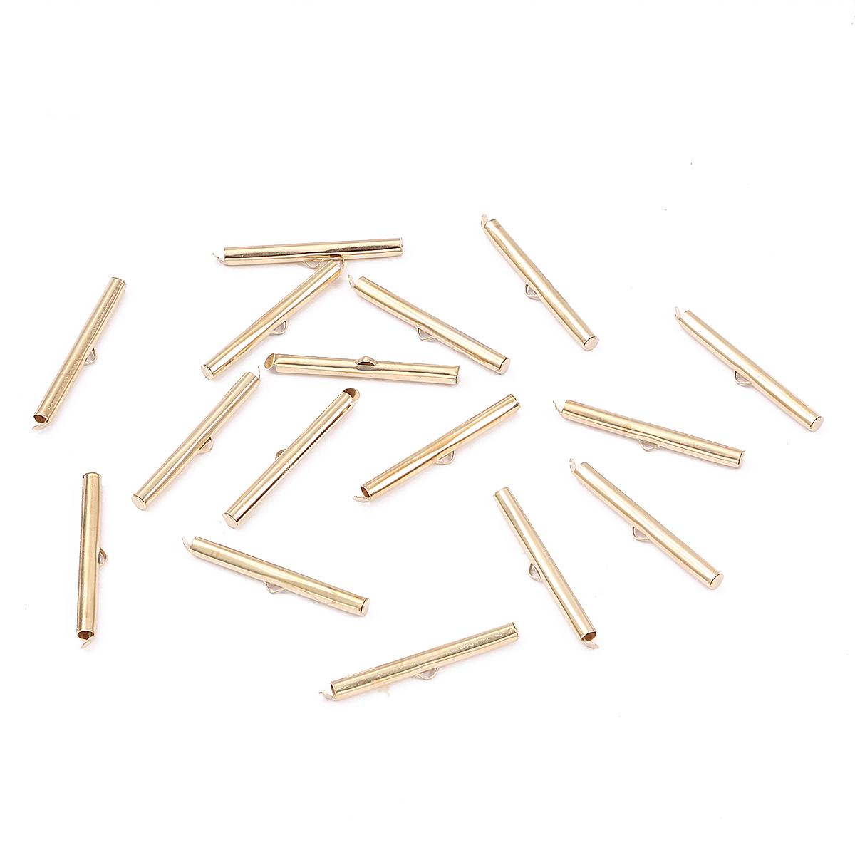 

Новые 30-50 шт., обжимные застежки, колпачки-слайдеры, DIY, разъемы для ожерелья, браслета, ювелирные изделия, фурнитура 35mm 30pcs шампанского