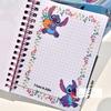 1 ks Disney Stitch Spiralový zápisník 3 v 1 Kniha samolepek Studentské psací potřeby Dárek