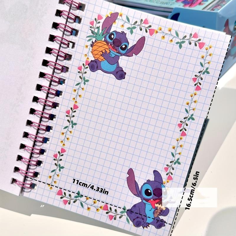 1 ks Disney Stitch Spiralový zápisník 3 v 1 Kniha samolepek Studentské psací potřeby Dárek