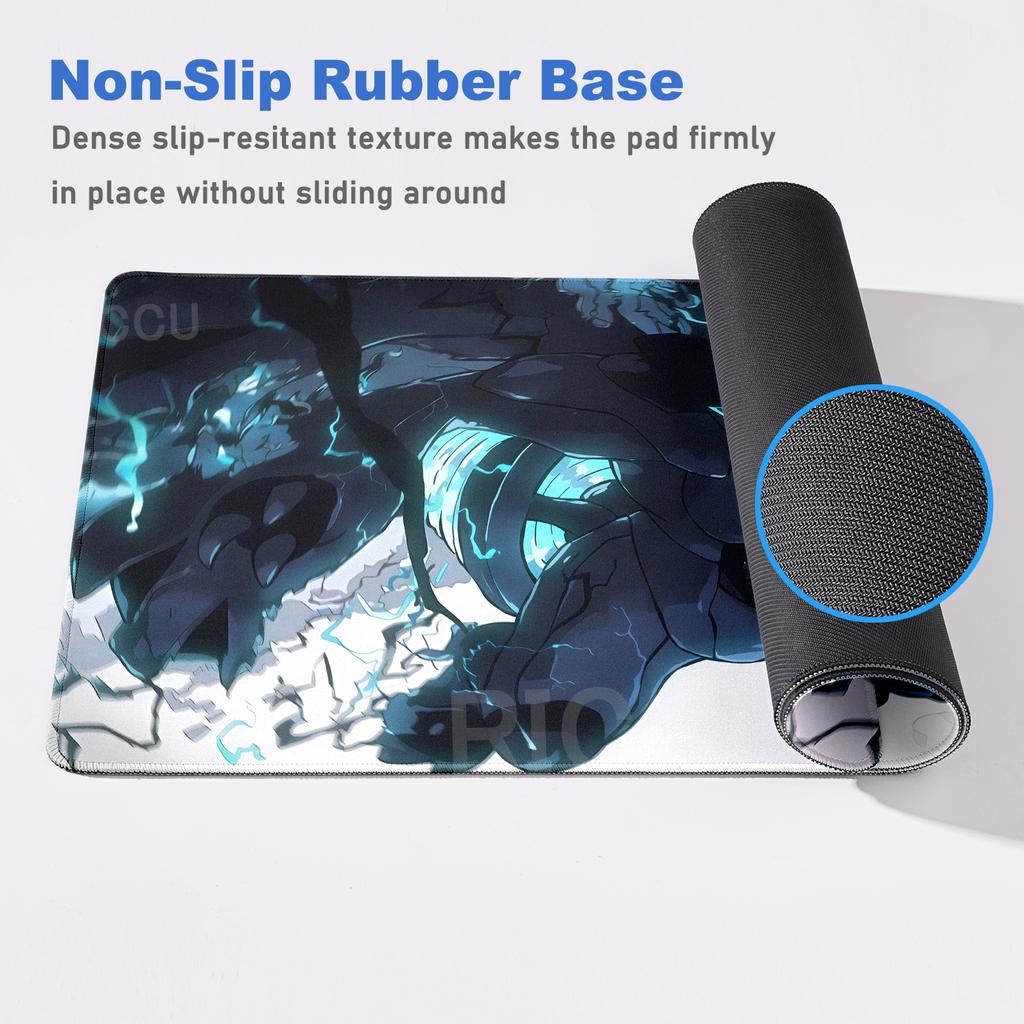 Pokemon Zekrom Reshiram Mouse Pad Anime Gaming Large Playmat Laptop Gamer PC Keyboard Accessorie HD printing LockEdge Rubber Rug