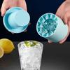 Reusable Silicone Ice Tray, Cylindrical Ice Maker Tray, Ice Container, Keeps Drinks Cold for Longer, Freezer Storage, for Home Use (Blue)