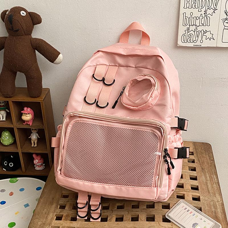 Original and Niche Girls' Backpack, High-end Transparent Bag, Cute Girl Student Schoolbag, Casual Backpack
