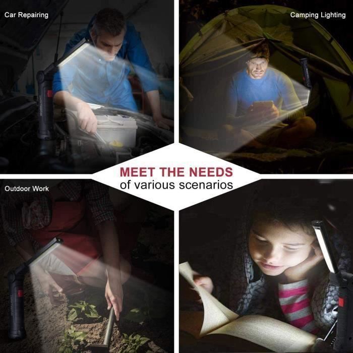 Lampe de Travail - LED - Rechargeable - 800LM - 5 Modes - Imperméabilisante