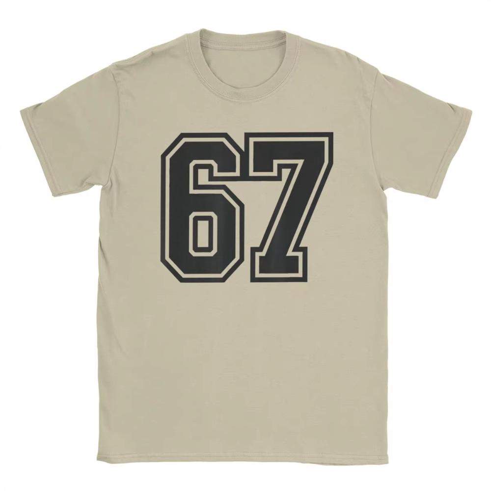 Herren Damen 67 Meme Sechs Sieben 6 7 Meme Design 6 7 T-Shirt Reine Baumwolle Kleidung Kurze Ärmel Rundhals T-Shirts Neue Ankunft T-Shirt