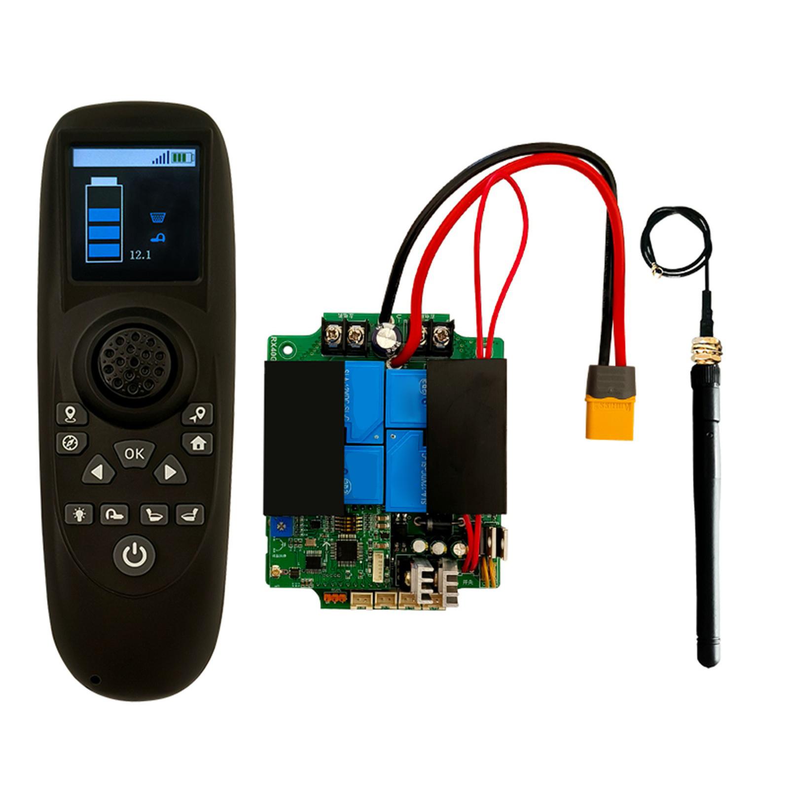 

Профессиональный пульт дистанционного управления Одноручный передатчик Комплект приемника большой мощности Совместим для буксировки лодок Поддержка навигации NO GPS