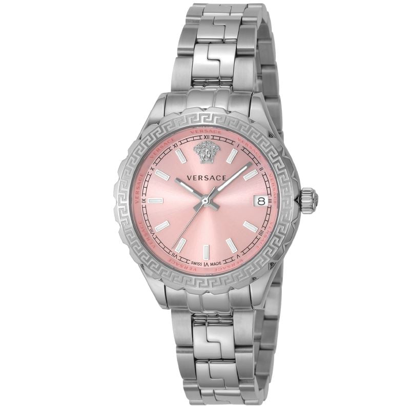 Versace Damen Hellenyium Schweizer Quarz-Uhr V12010015 silber