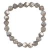 Pyrite Cut Faceted Beads Bracelet Natural Stone Wristchain Adjustable Length Mens Handchain Fashion Accessory