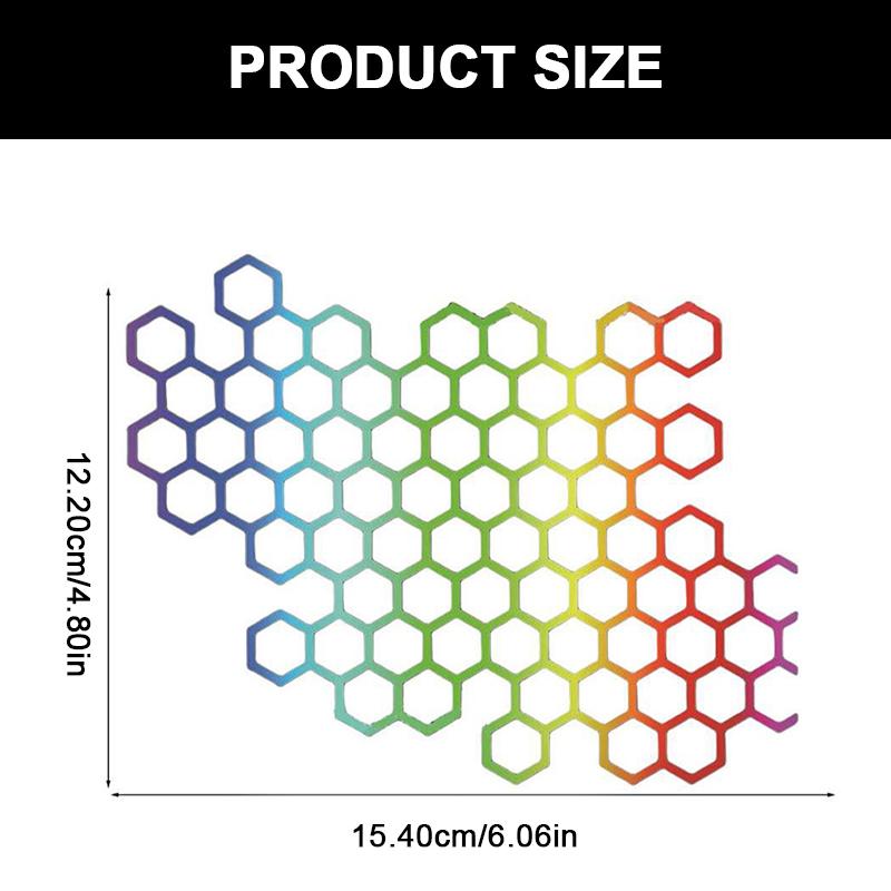 ISGTDRM Motorcycle Sticker Honeycomb Helmet Decals Stickers Car Refit Creative Body Decoration Decals Waterproof Bumper Sticker