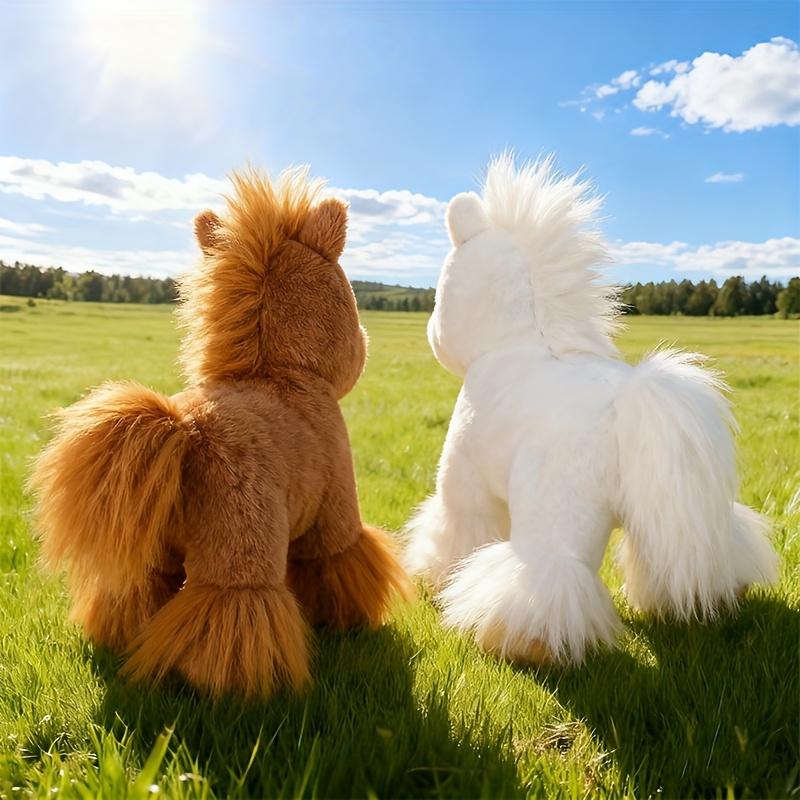 Simulované plyšové hračky poníka Měkký roztomilý plyšový poník Plyšová panenka koně Dekorační předměty do pokoje Dárek k narozeninám pro milovníka zvířat