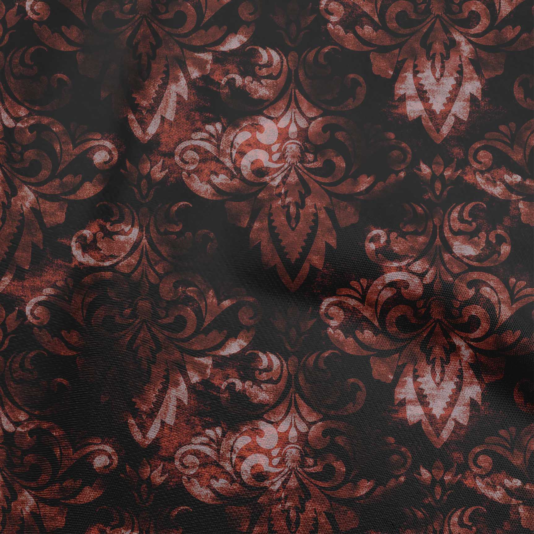 

OneOone Cotton Flex Grey Fabric Damask Craft Projects Decor Fabric Printed By The Yard 40 дюймів 60 Inch Wide - Viscose Jersey малиновий