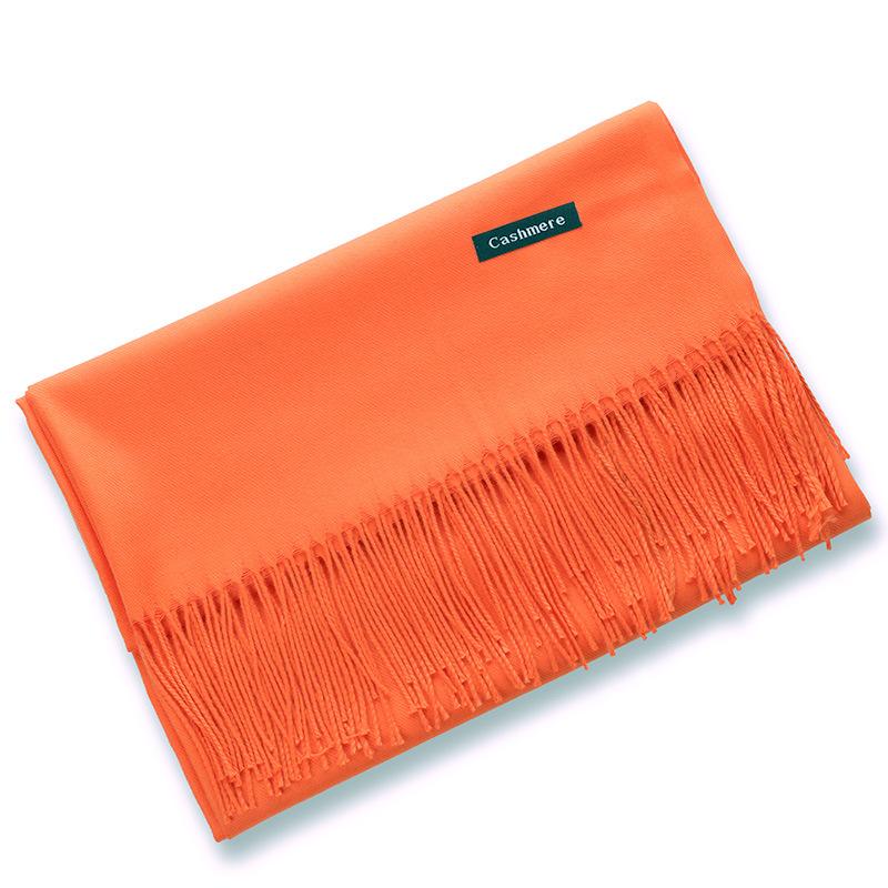 

Кашемировый шарф, платок, женский палантин, шерсть, вискоза, хиджаб, длинный зимний шарф, женский платок 70*200cm оранжевый