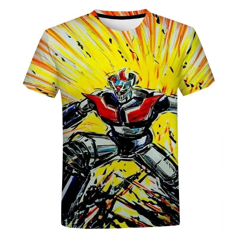 Herren T-Shirt mit 3D-Anime-Druck, Harajuku, lässige Oberteile, Street Fashion, übergroßes T-Shirt