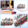 3d Pop Up Card Christmas Card, Beautiful Santa Claus Greeting Card With Envelope(merry Christmas) - jjS