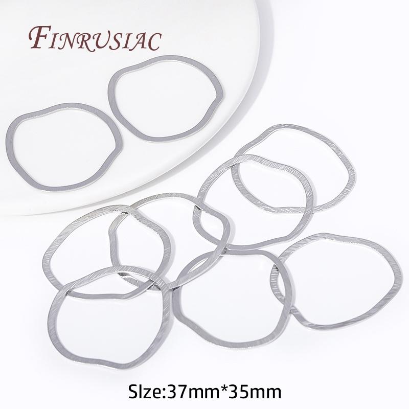 18K Gold Plated Matte Irregular Earring Accessories Brass Metal Earring Making Pendant Findings For DIY Women Earrings Jewelry 4 Pieces