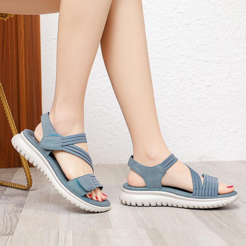Fashion GKTINOO 2025 New Women Sandals Platform Leather Ladies Sandals Comfortable Flat Sandals Open Toe Beach Shoes Woman Footwear