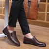 2024 Autumn Men's Soft Sole Casual Leather Shoes - Breathable Business Footwear for Middle-Aged and Elderly