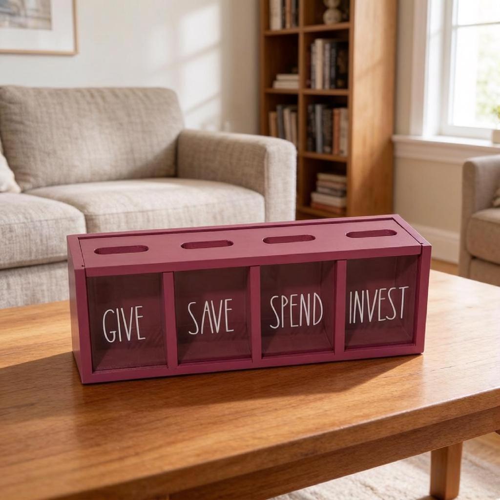 Box Wooden Piggy Bank Novelty Home Decoration Early Ideas Storage Case Money Saver Girls Children