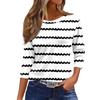 Women's Fashion Casual Round Neck Sleeve Loose Printed T-Shirt Ladies Tops