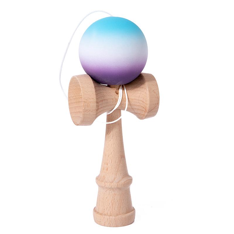 Traditional Bamboo Wood Kendama Skill Toy - Puzzle Ball and Sword Gift
