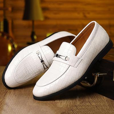 Luxury Brand Designer New Men White Grey Blue Metal Button Flats Shoes Moccasins Wedding Prom Homecoming Loafers Zapatos Hombre