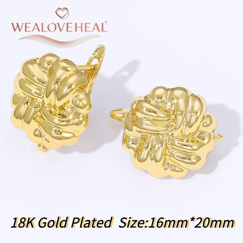 French Circular Thread Earring Hooks Lever Back Open Loop Setting for DIY Earring Clasp Jewelry Making Accessories Findings