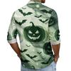 Men's Halloween Loose Fit Long Sleeve Shirt Button Down Collar Vintage Casual Shirt Breathable Fabric Suitable for Spring Autumn Outdoor Daily Wear