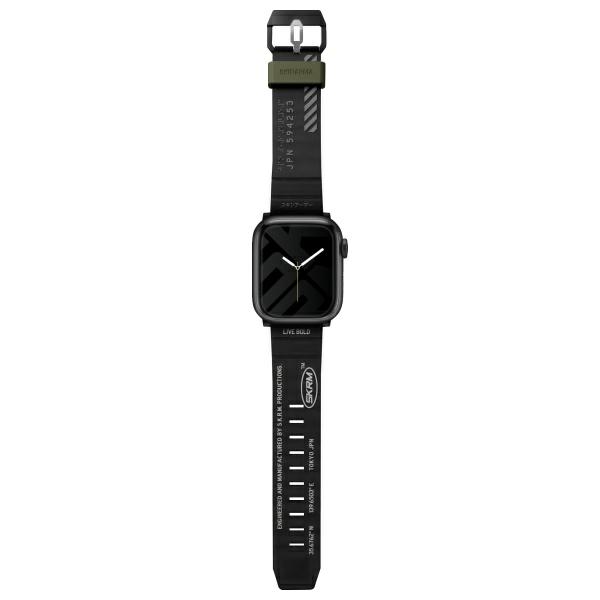 Super Merchant Wasserdichtes Armband Skinarma Shokku Für Apple Watch 45/44/42Mm Schwarz