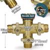 NPT/BSP 3/4" Cross Type Garden Taps Adapter Copper-plated Aluminum Heavy-duty Faucet for Garden Irrigation Connector Stop Water