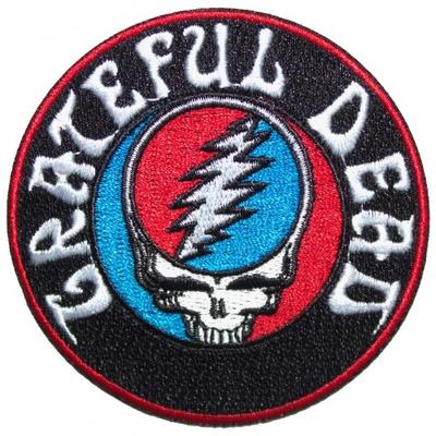 Grateful Dead Steal Your Face Logo V2 Woven Logo Iron On Patch