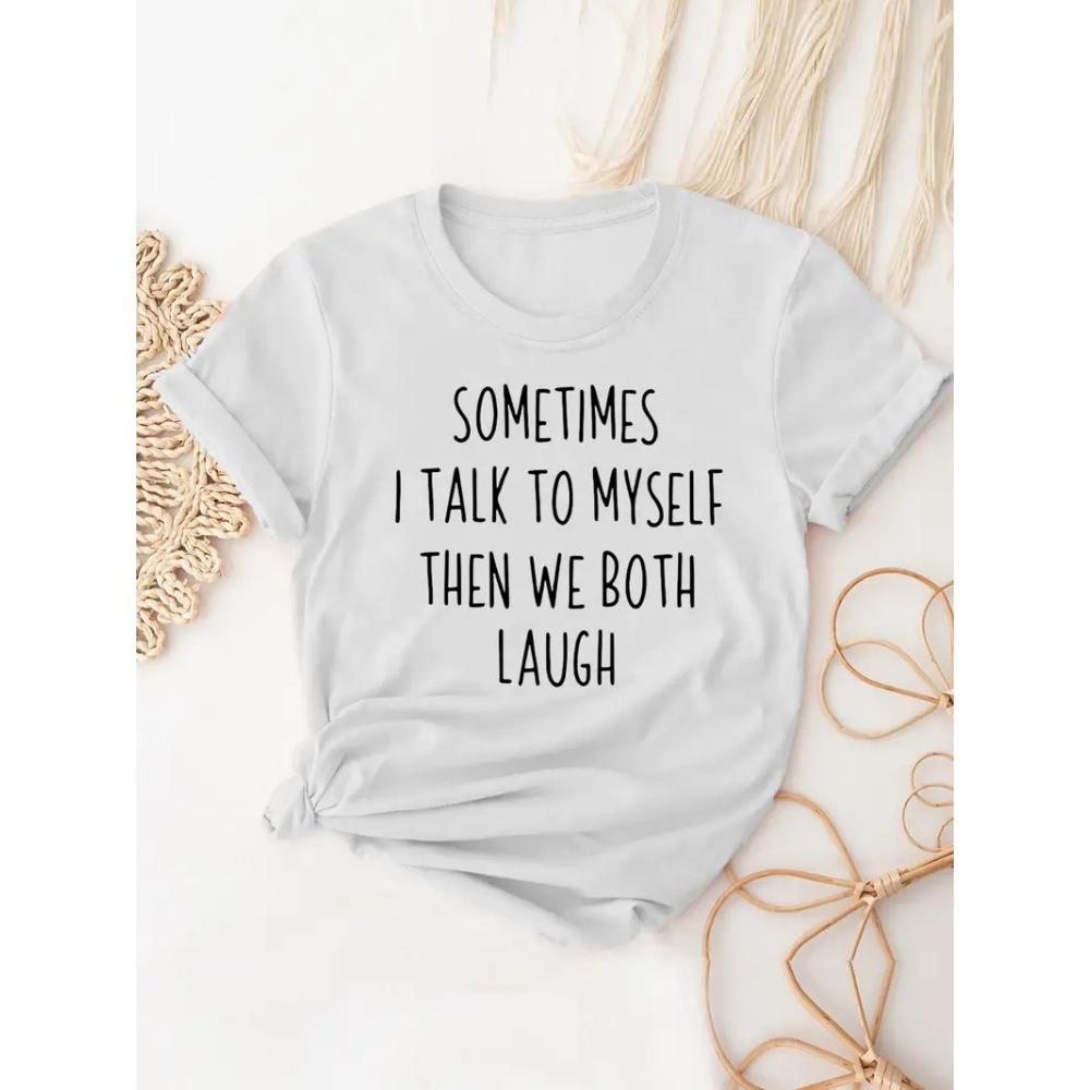 

Cute Print Graphic T-Shirt Casual Loose Short Sleeve Summer T-Shirts Tops Women s Clothing S