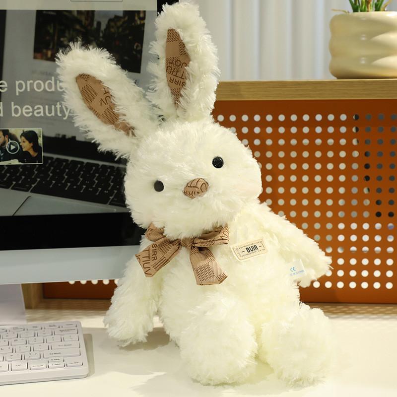 Bow Adorable Tie Cartoon Rabbit Plush Doll Children Toy For Gift Birthday