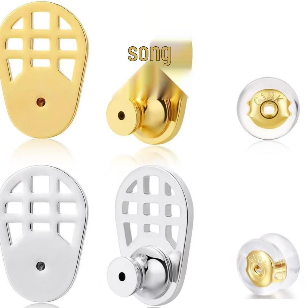 Anti-Droop Pig Nose Earring Lifters - Ear Support Backs for DIY Earring Stability.