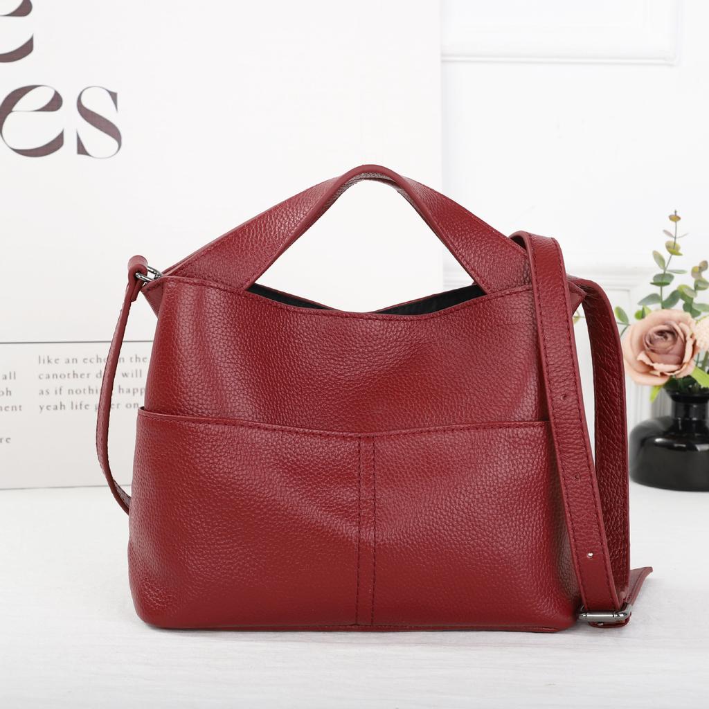 Top-Grain Leather Work Tote 2026 - Women's Shoulder Cvertible Purse,crossbody Spacious Laptop Bag for Commut