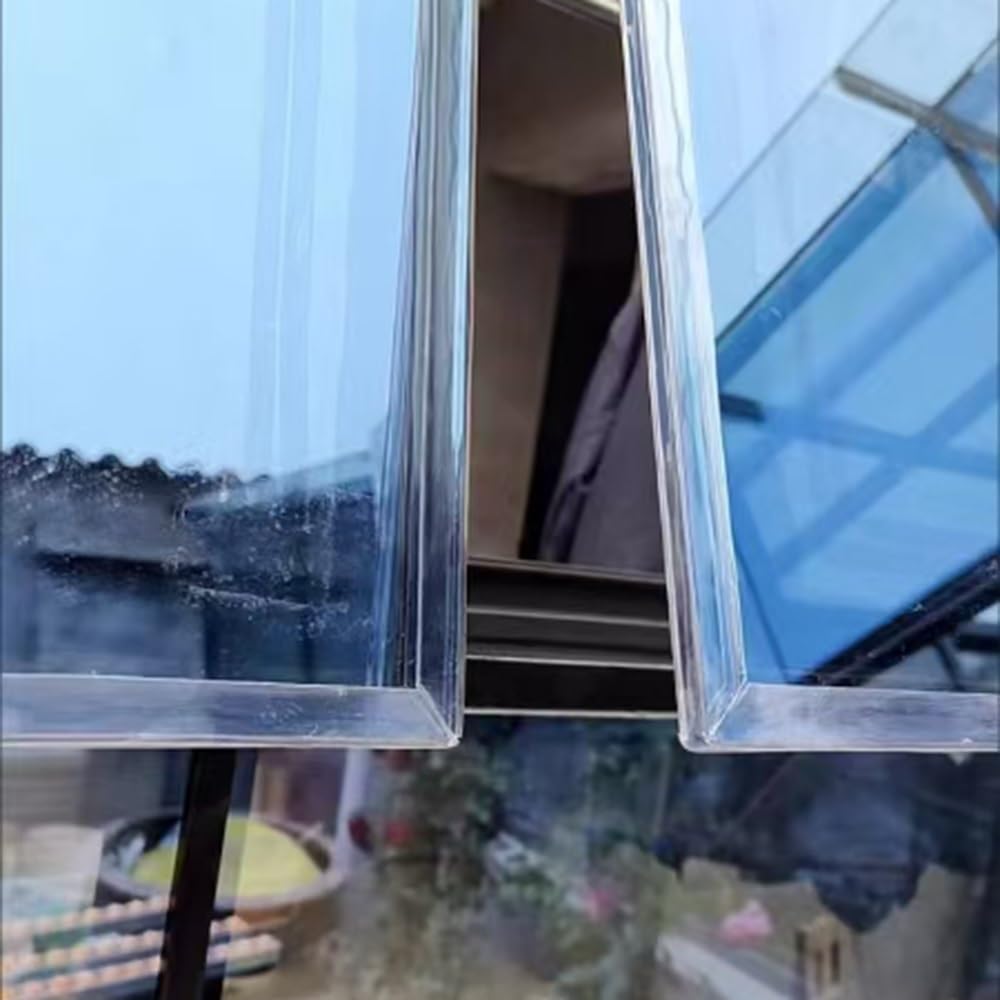 Strisce Sigillanti Trasparenti a Forma di U da 10 piedi per Bordi di Tavoli in Vetro Strisce Proteggi-Bordo Impiallacciatura per Bordi di Vetro Canalina Bordo per Cabina in Vetro Temperato