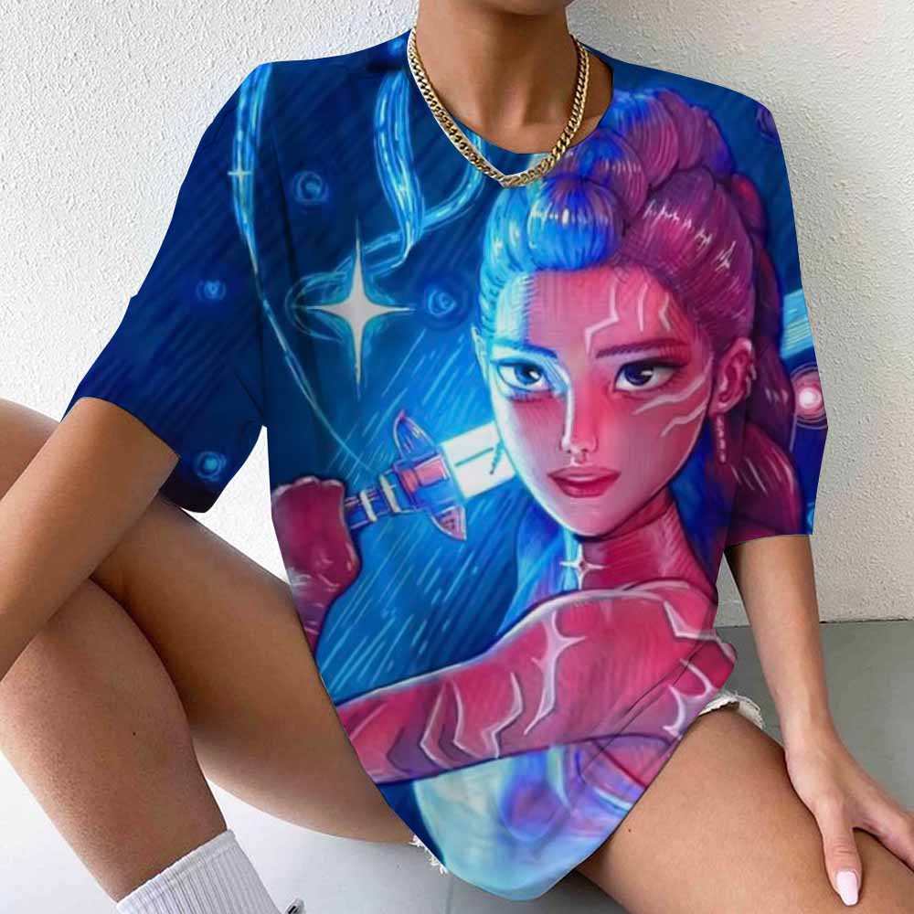 Hot KPop Demon Hunters 3D Print Women T-shirt Summer Casual Loose T Shirt Women Men Harajuku Top