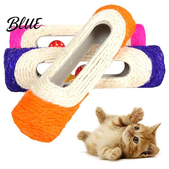 Pet Cat Scratching Toy Sisal Tunnel Rolling Ball Post 3 Training Interactive