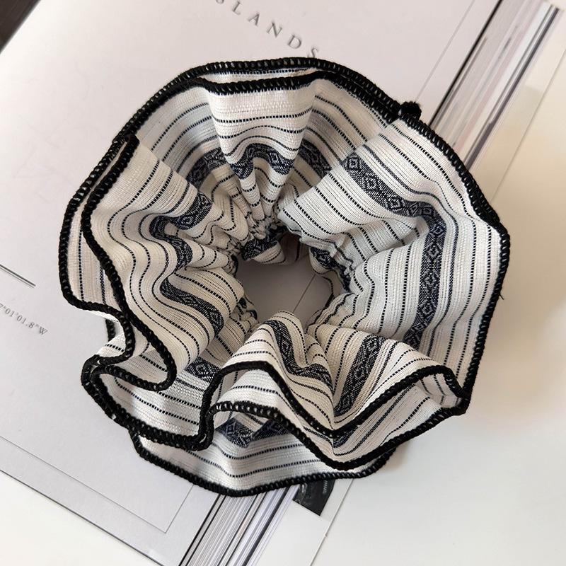 

Винтажный полосатый женский квадратный шарф, резинка для волос с уникальным дизайном