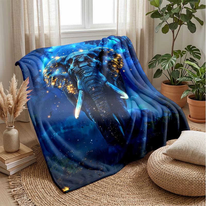 Mechanical Elephants and Butterflies Theme blanket Lightweight Warm Flannel Blanket Decorative Throw Blanket for Home Decoration