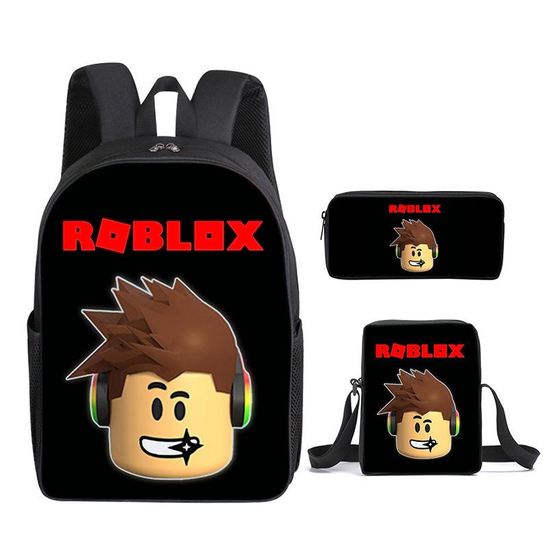 Student Schoolbag, Primary And Secondary School Student Backpack, Large Capacity, Cartoon Backpack, Satchel, Pencil Case, Three-Piece Set.