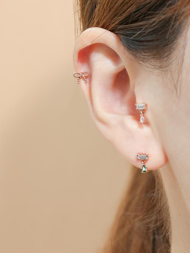 Minimal Piercing 14K Frill Ribbon Piercing