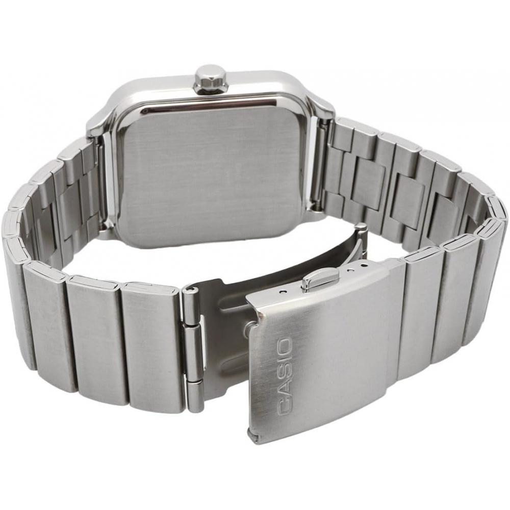 CaSio Standard Moon PhaSe Analog Men S Watch Metal Band Silver Mtp M305d 7a2v